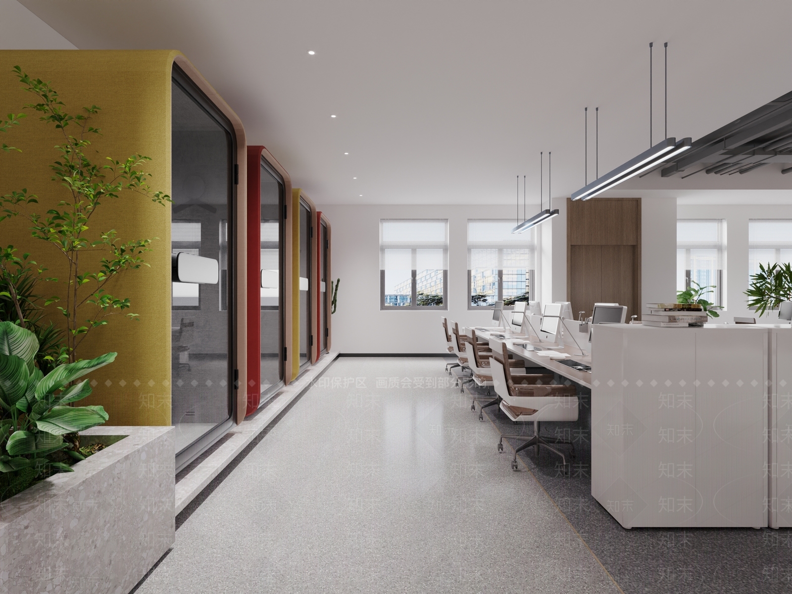 现代简约其他办公空间3D模型下载【ID:1201942172】
