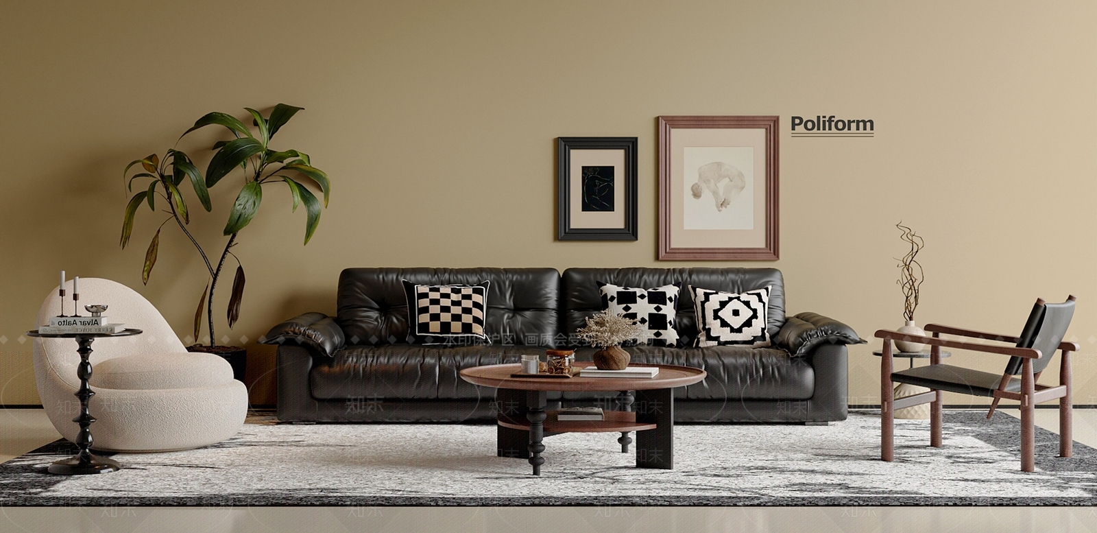 法式中古沙发组合SU模型下载【ID:1201943682】