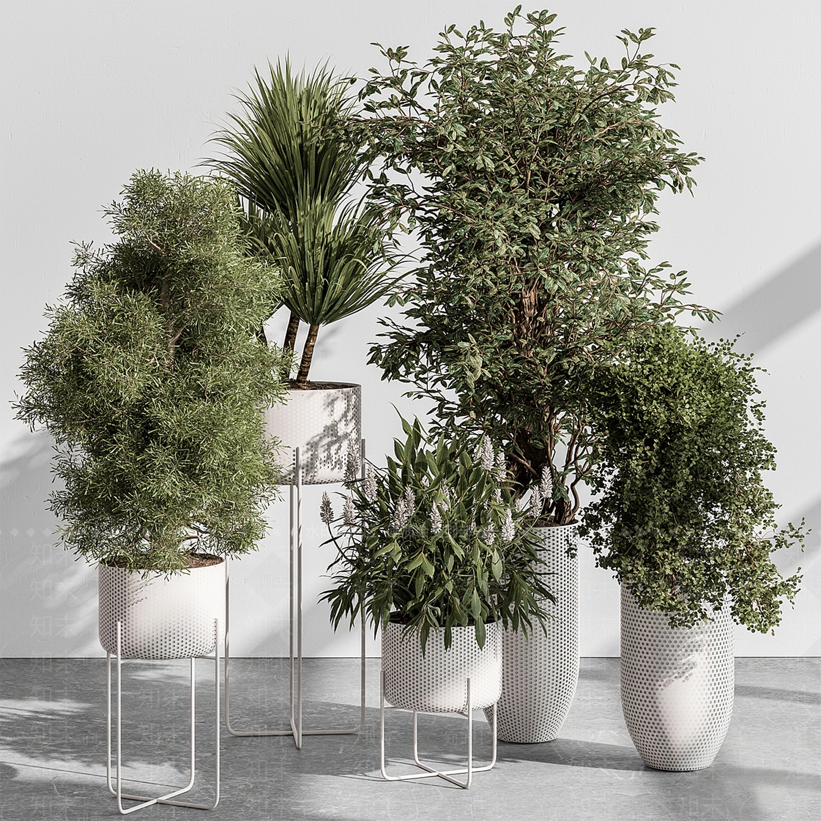 植物堆3D模型下载【ID:1201944194】