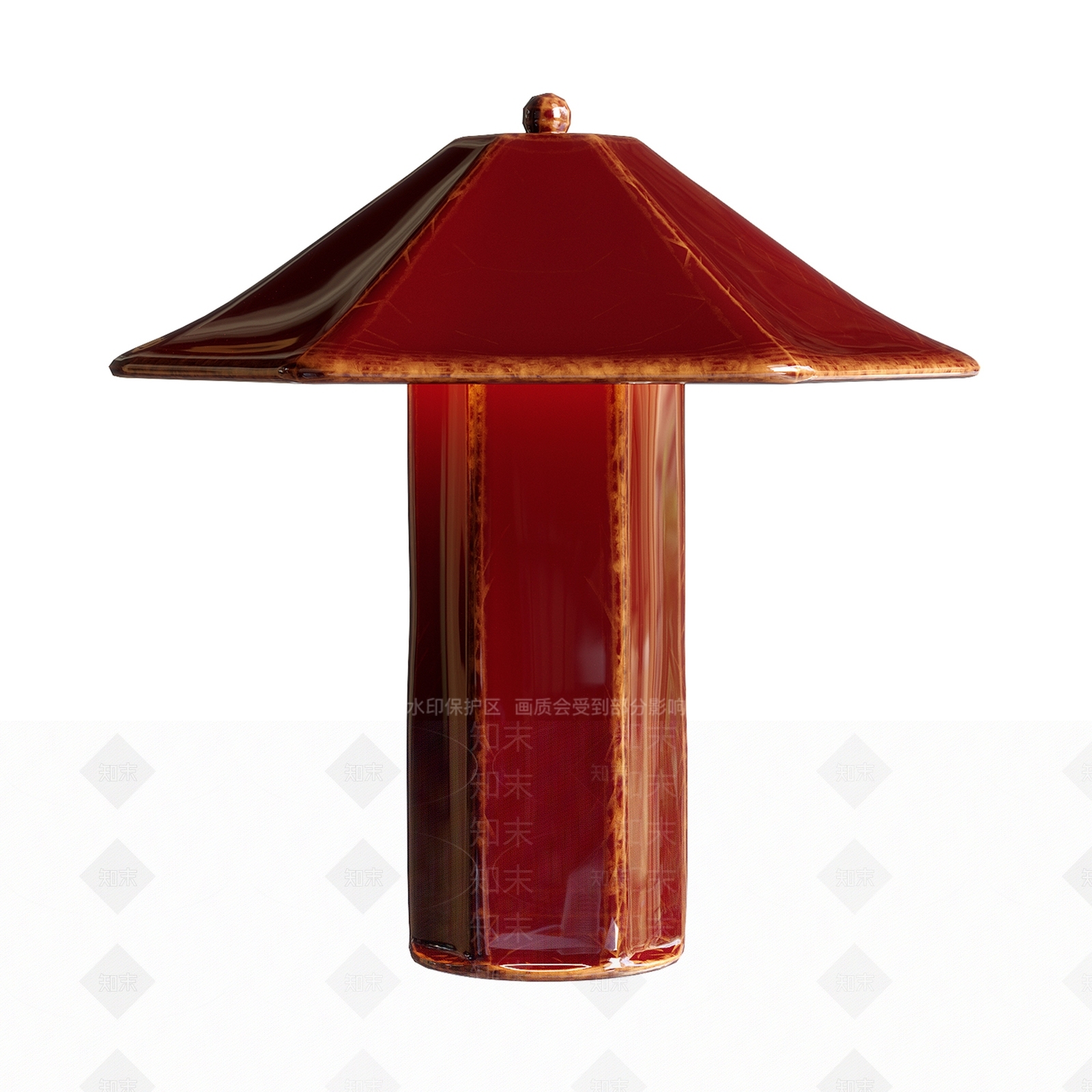 现代中古台灯SU模型下载【ID:1201944243】