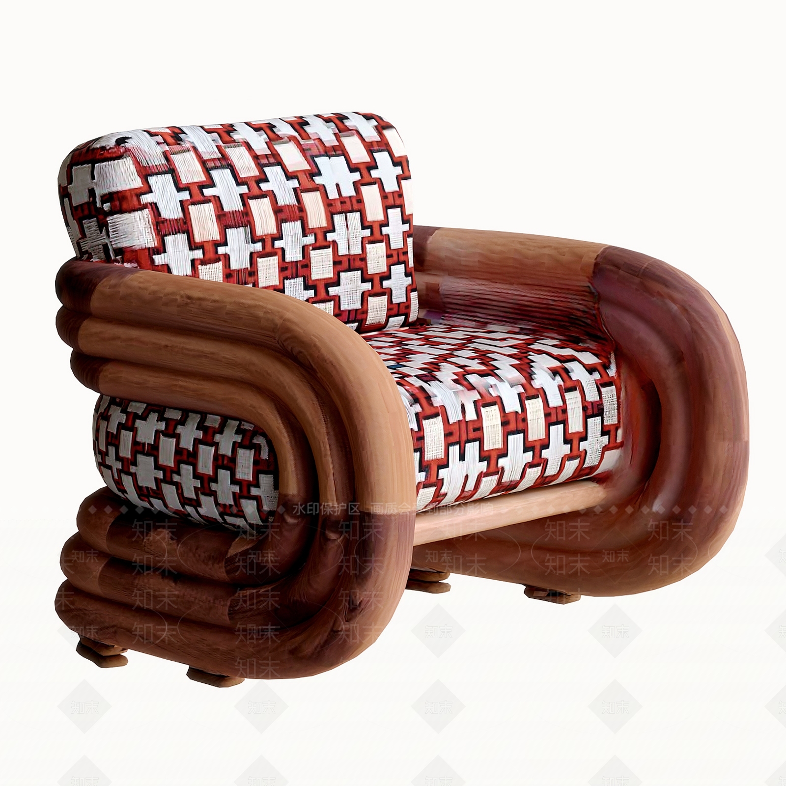 法式中古单人沙发SU模型下载【ID:1201944327】