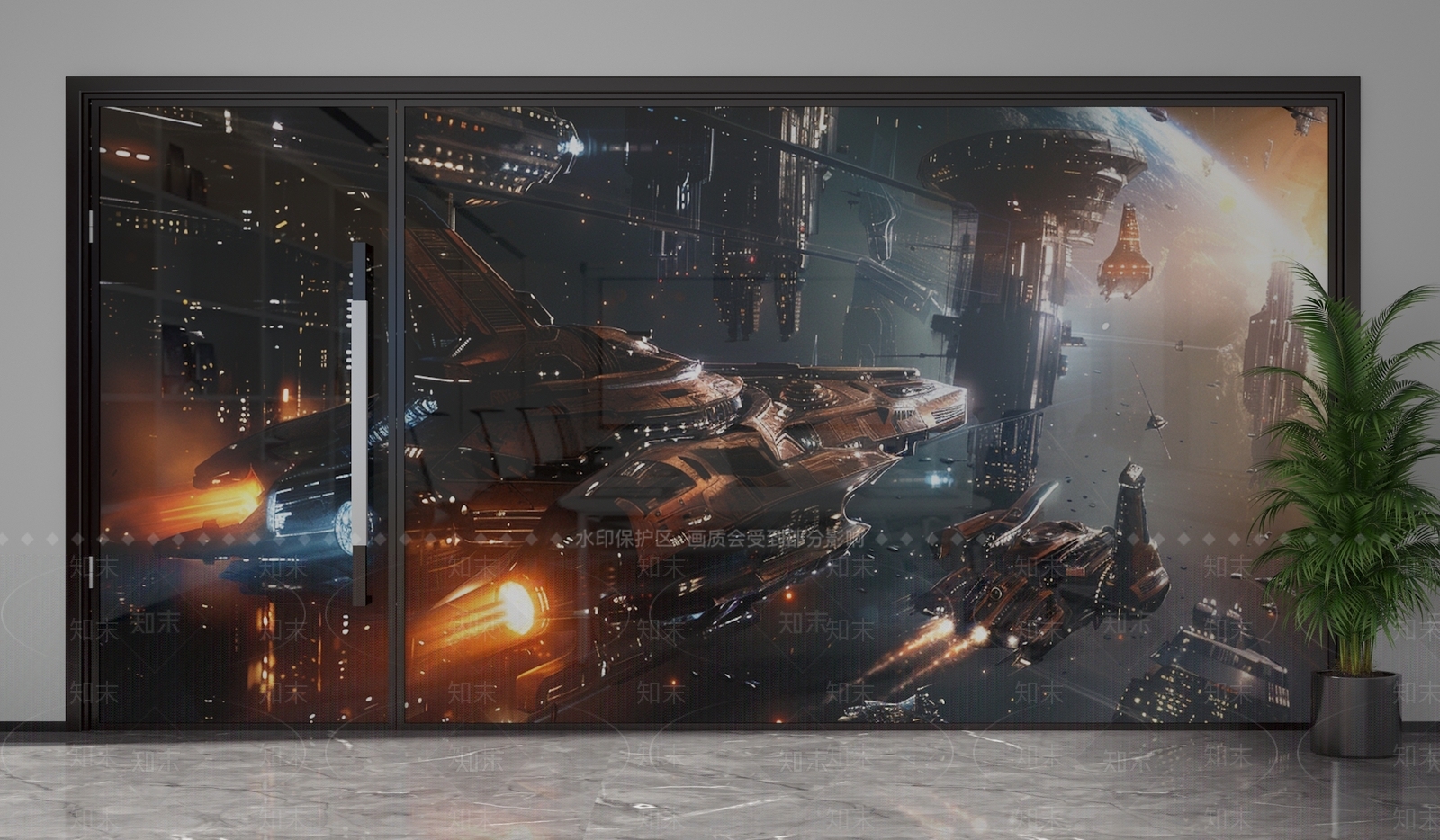 现代隔断3D模型下载【ID:1201944809】