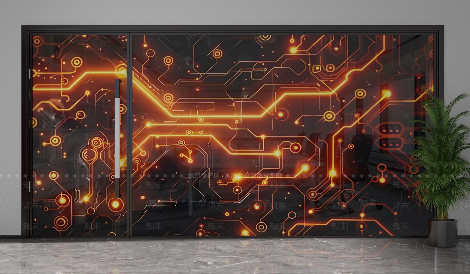 现代隔断3D模型下载【ID:1201945044】