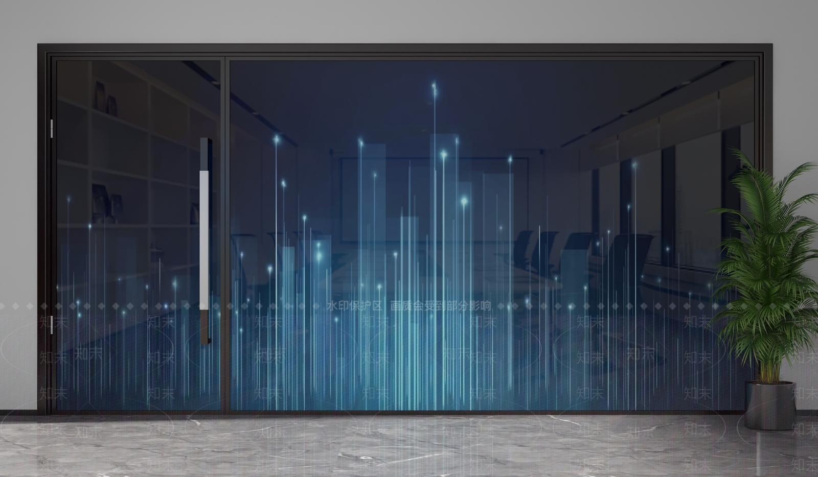 现代隔断3D模型下载【ID:1201945115】