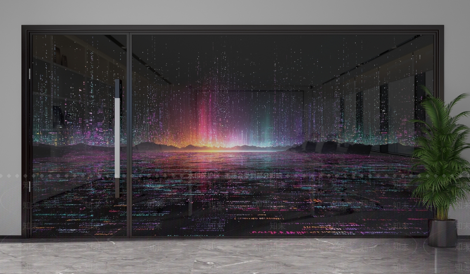 现代隔断3D模型下载【ID:1201952801】