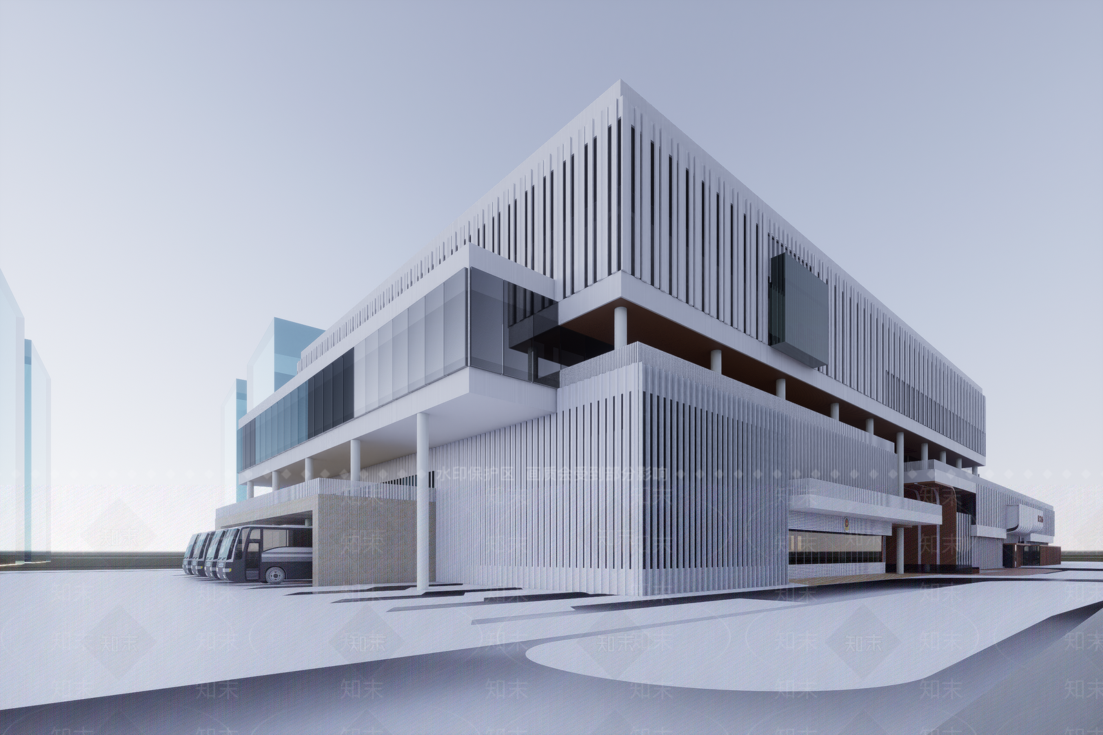 现代汽车站SU模型下载【ID:1201955905】