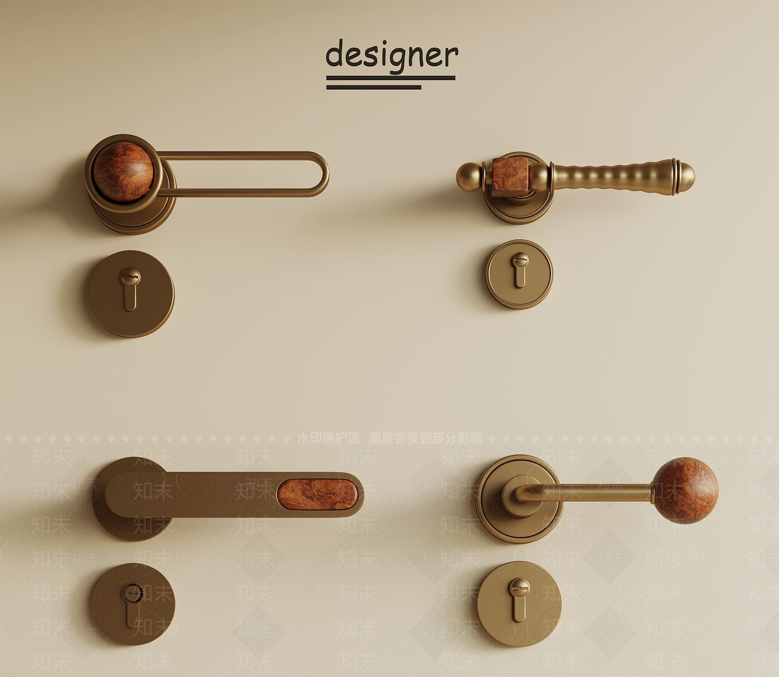 法式拉手3D模型下载【ID:1201956459】