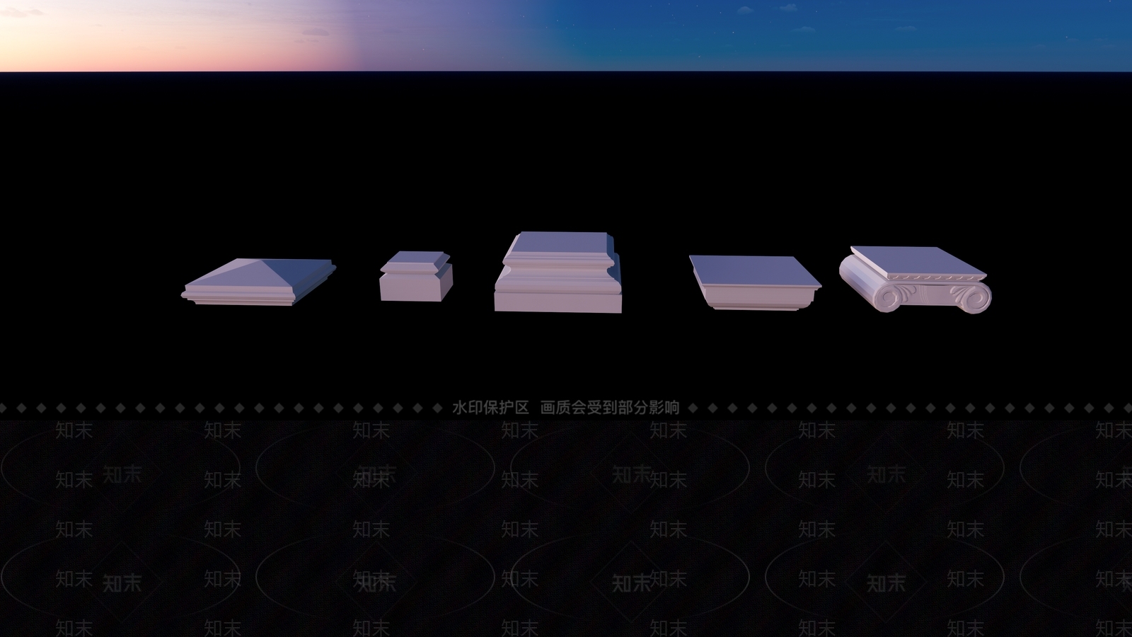 简欧简约柱子SU模型下载【ID:1201958508】