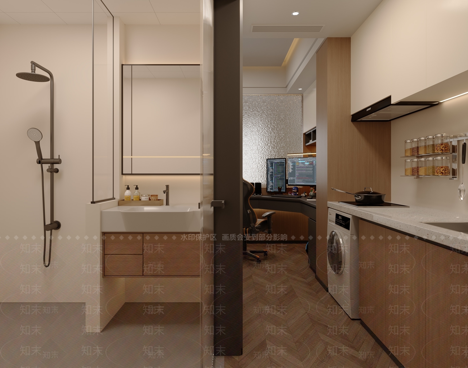 现代简约公寓3D模型下载【ID:1201958617】