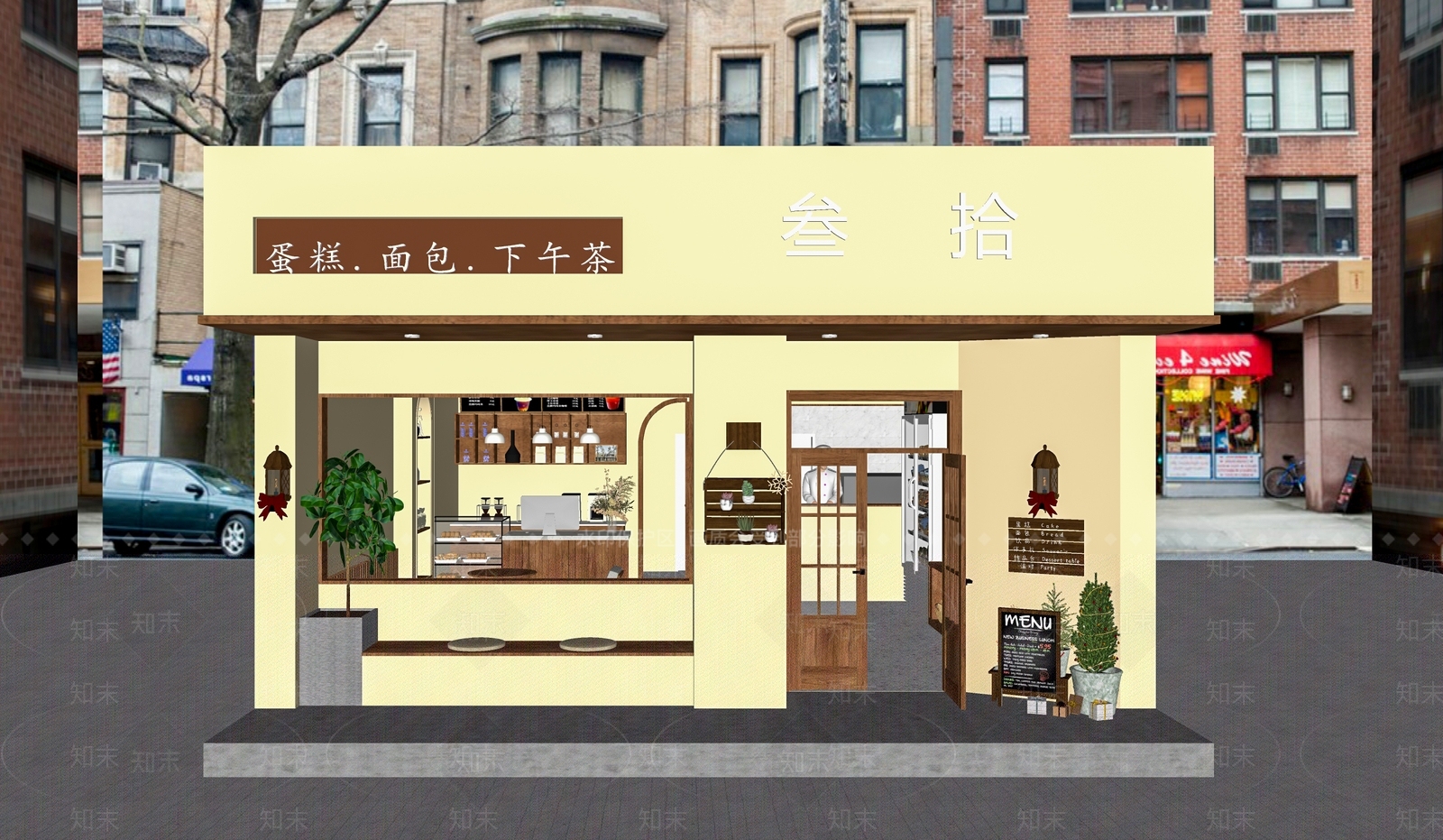 现代甜品面包店SU模型下载【ID:1201970724】
