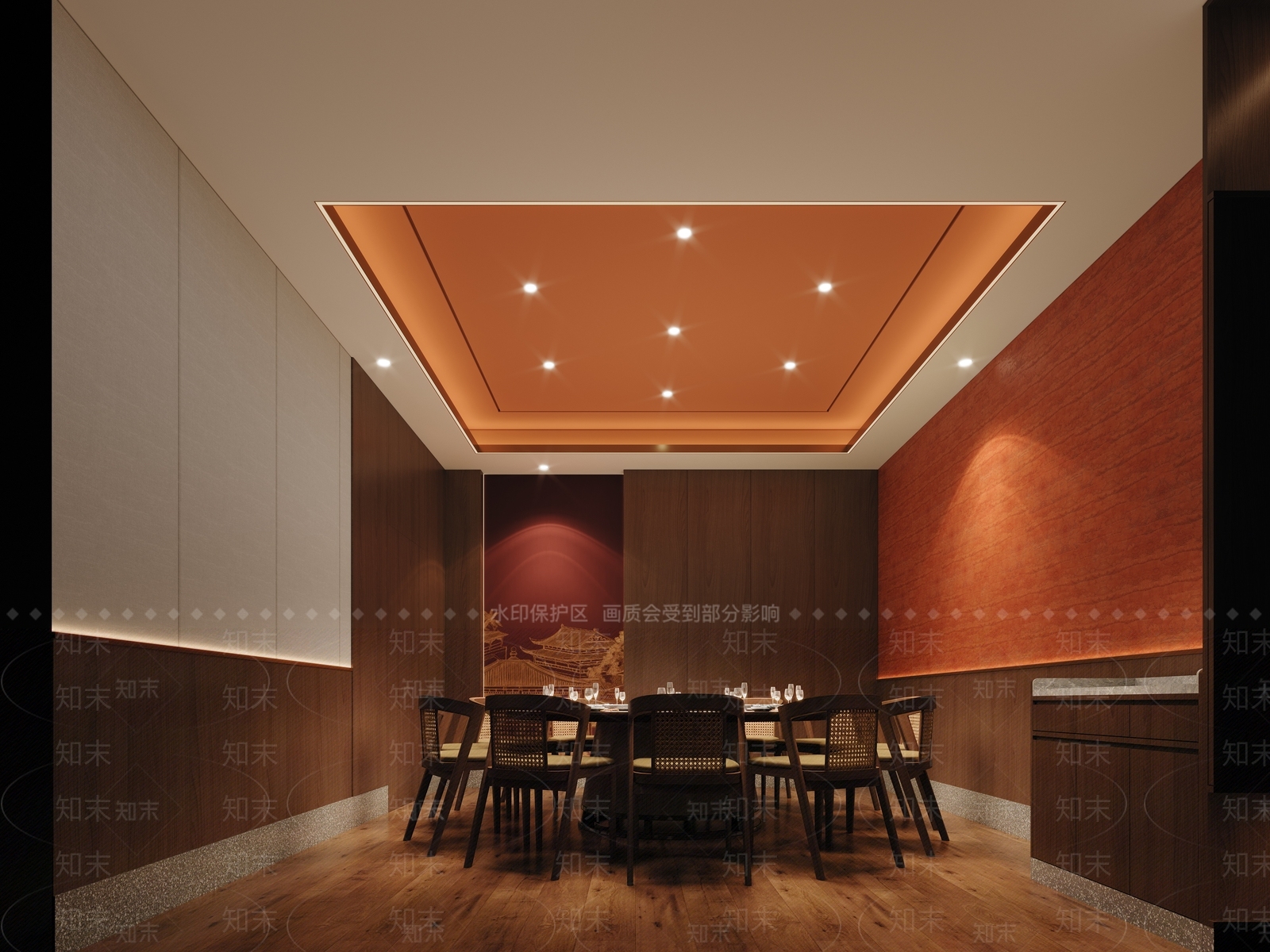 新中式包厢3D模型下载【ID:1201959756】