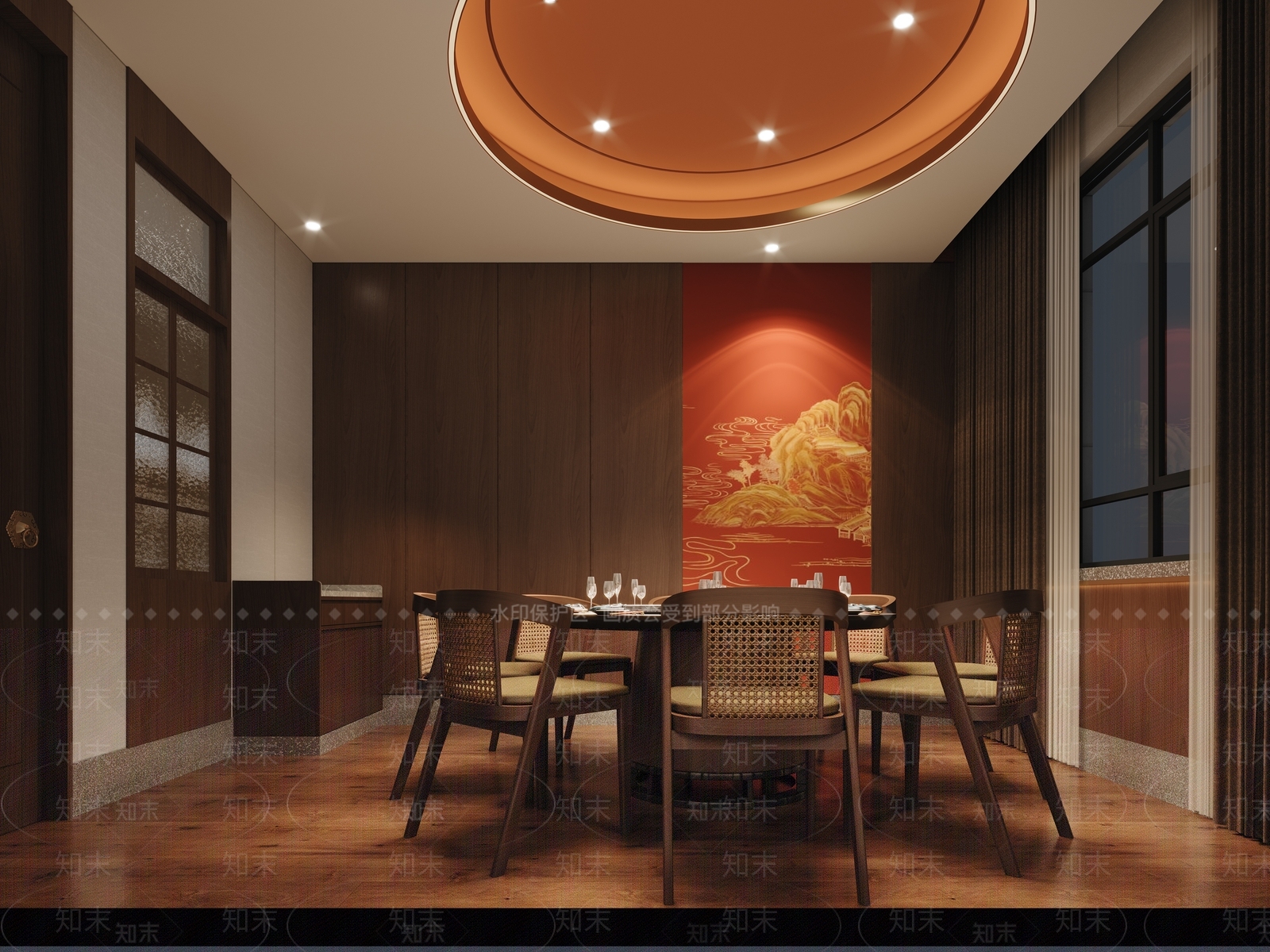 新中式包厢3D模型下载【ID:1201959756】