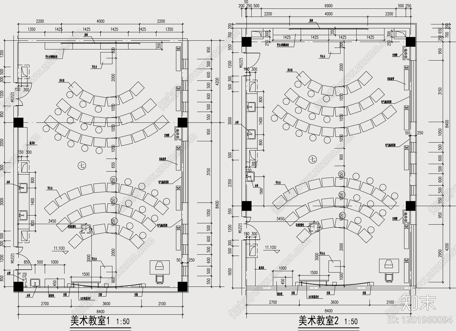 现代培训中心cad施工图下载【ID:1201960094】