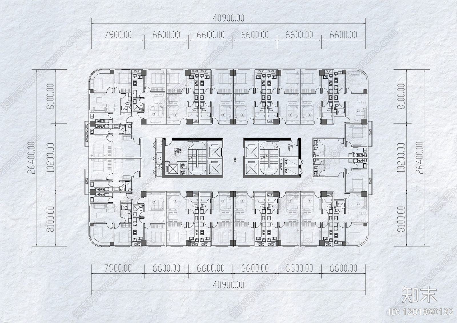 现代酒店建筑施工图下载【ID:1201960132】