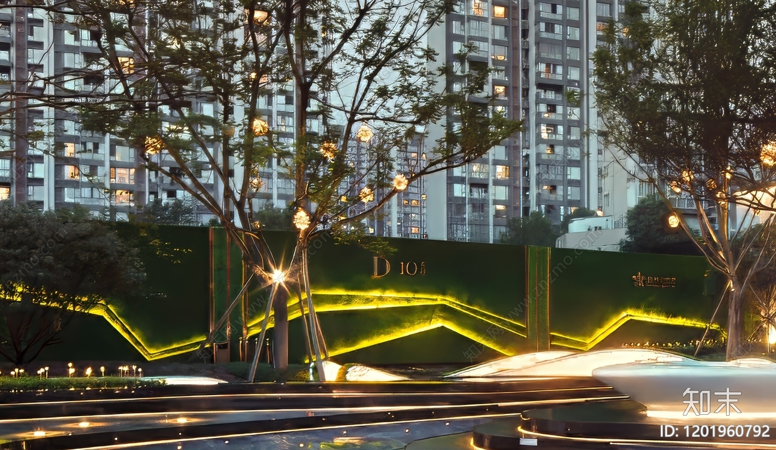 现代新中式围挡施工图下载【ID:1201960792】