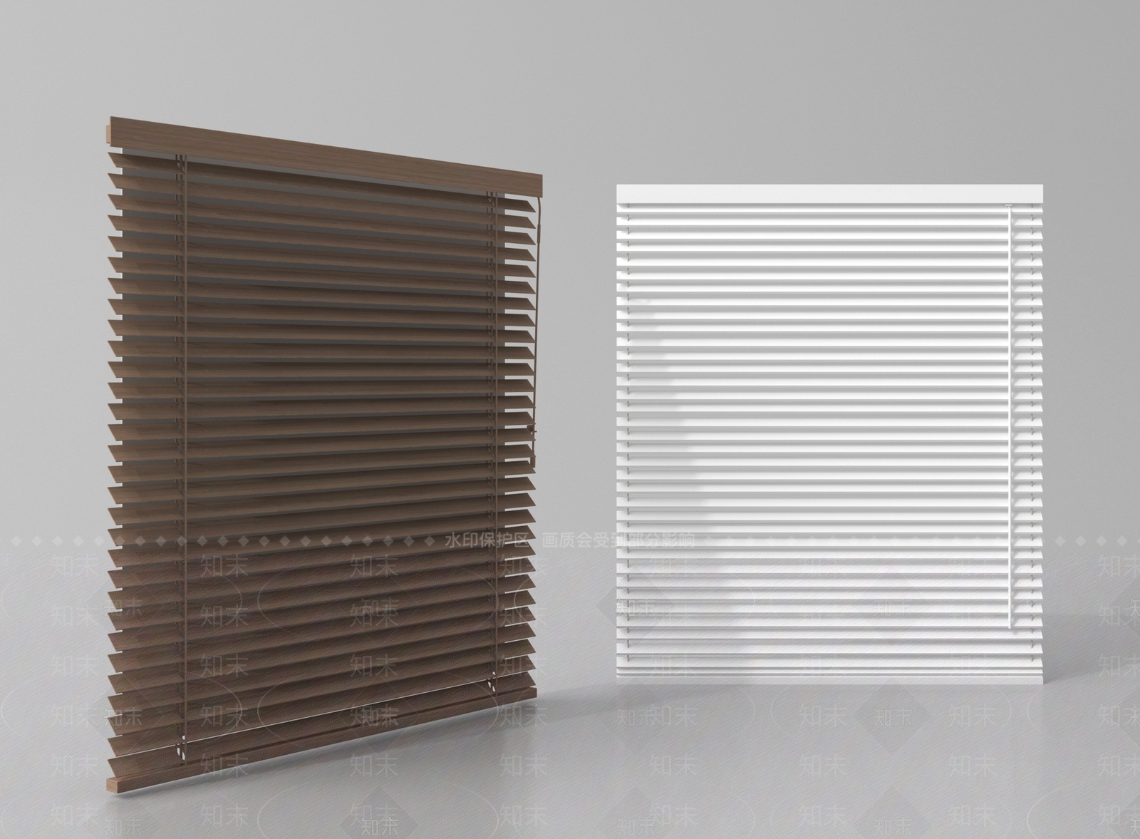 新中式百叶帘3D模型下载【ID:1201962866】
