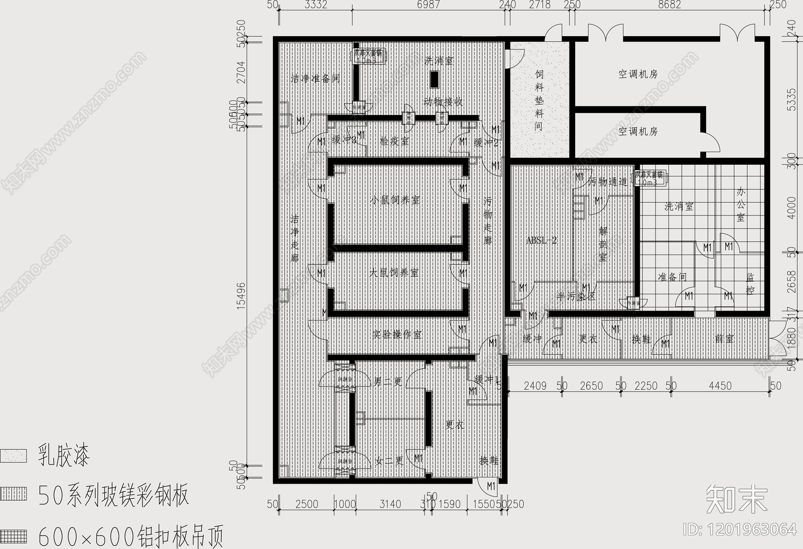 现代实验室cad施工图下载【ID:1201963064】
