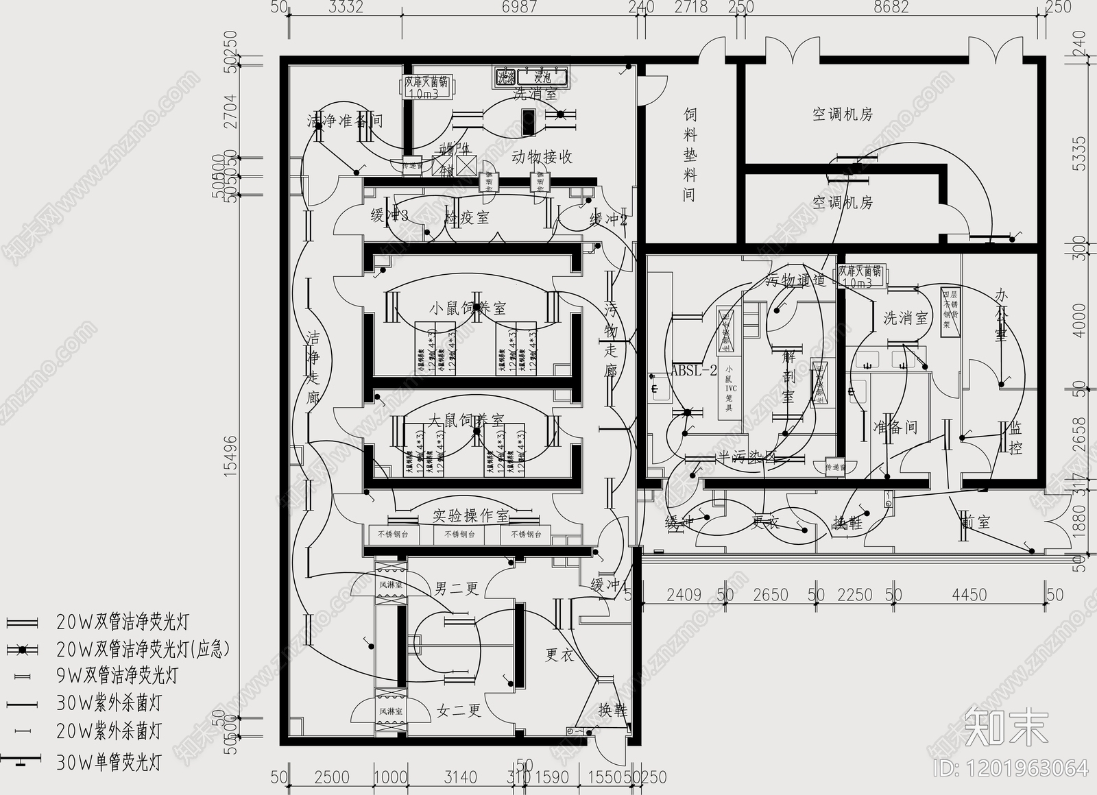 现代实验室cad施工图下载【ID:1201963064】