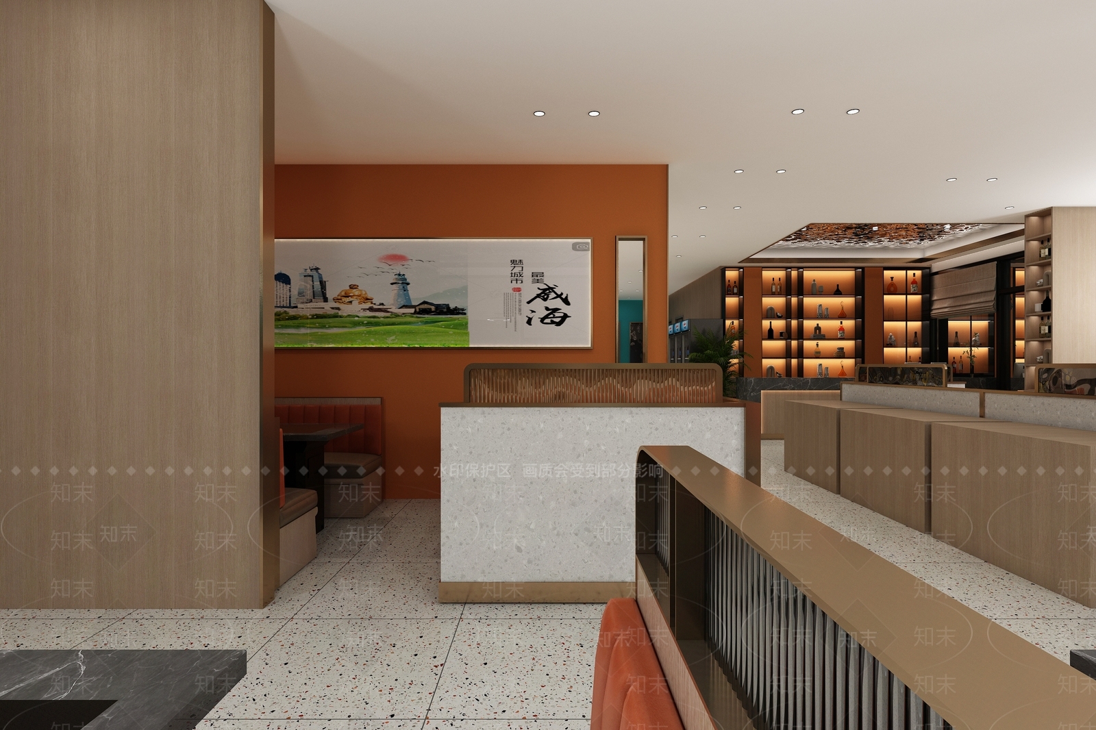轻奢现代中餐厅3D模型下载【ID:1201963222】