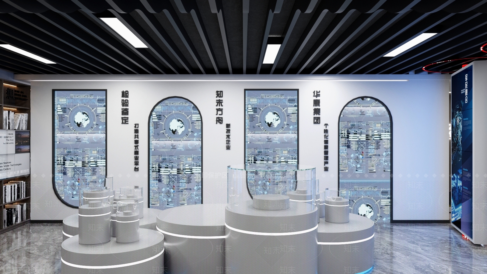 现代简约医疗展厅3D模型下载【ID:1201964193】