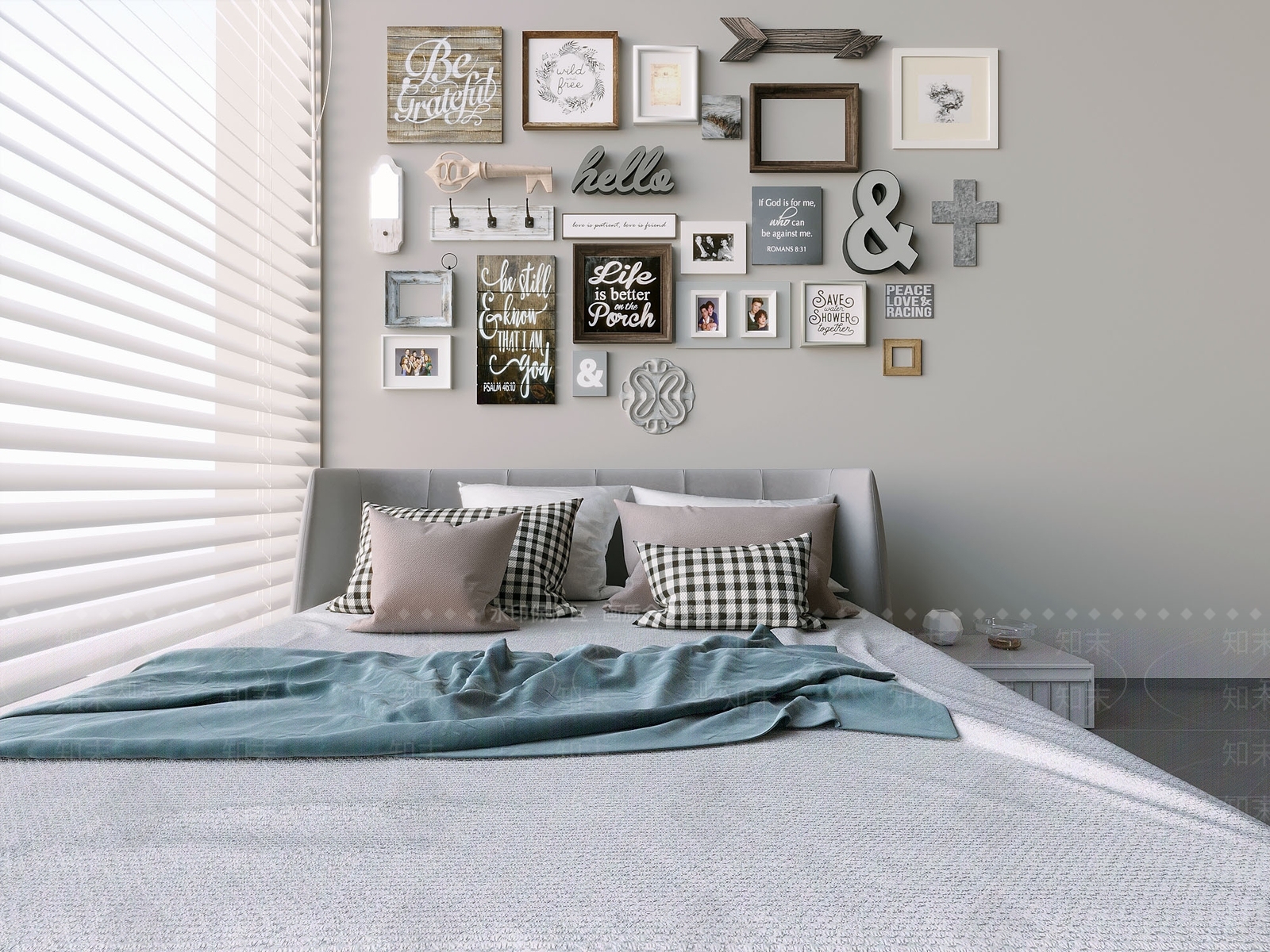 现代双人床3D模型下载【ID:1201965754】