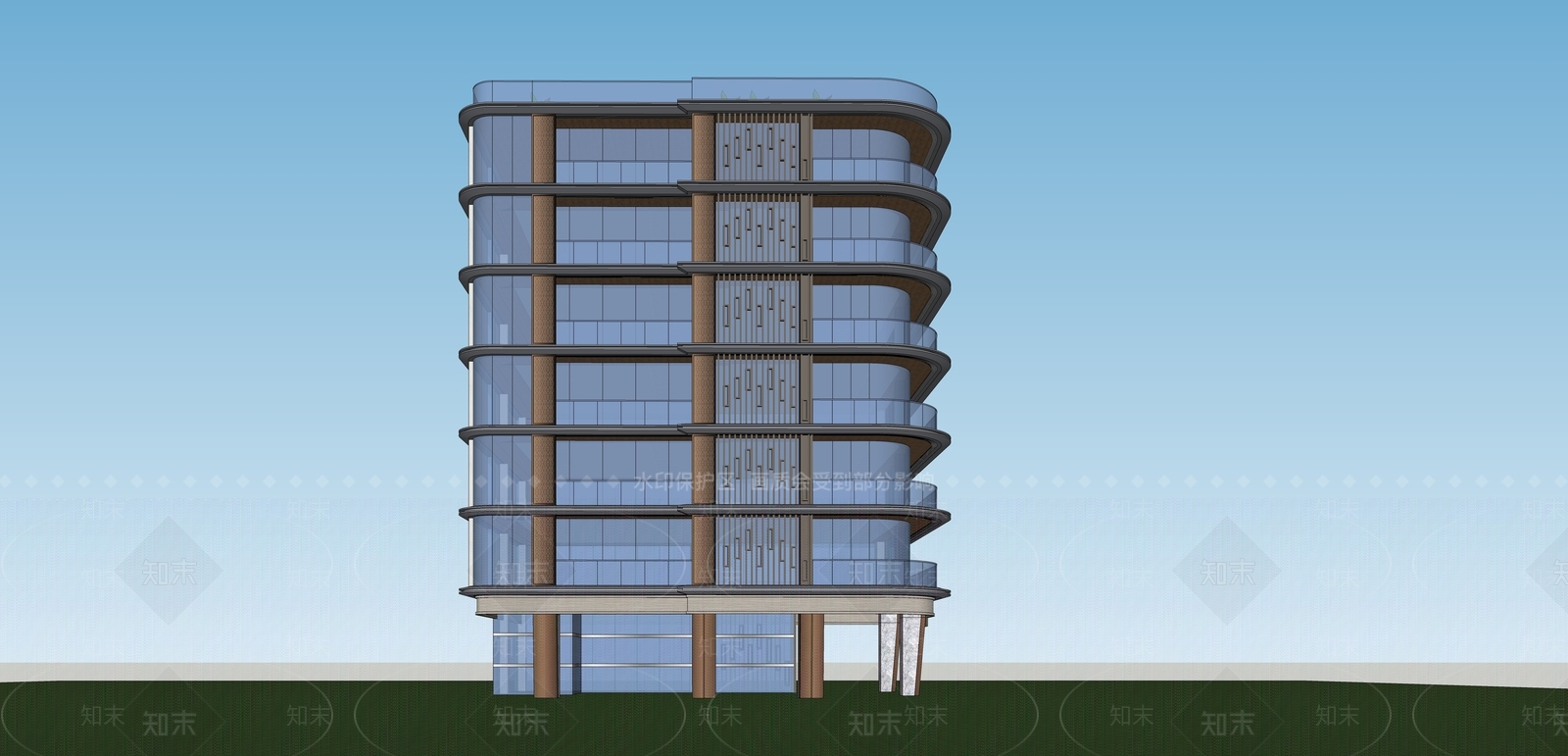 现代多层住宅SU模型下载【ID:1201967311】