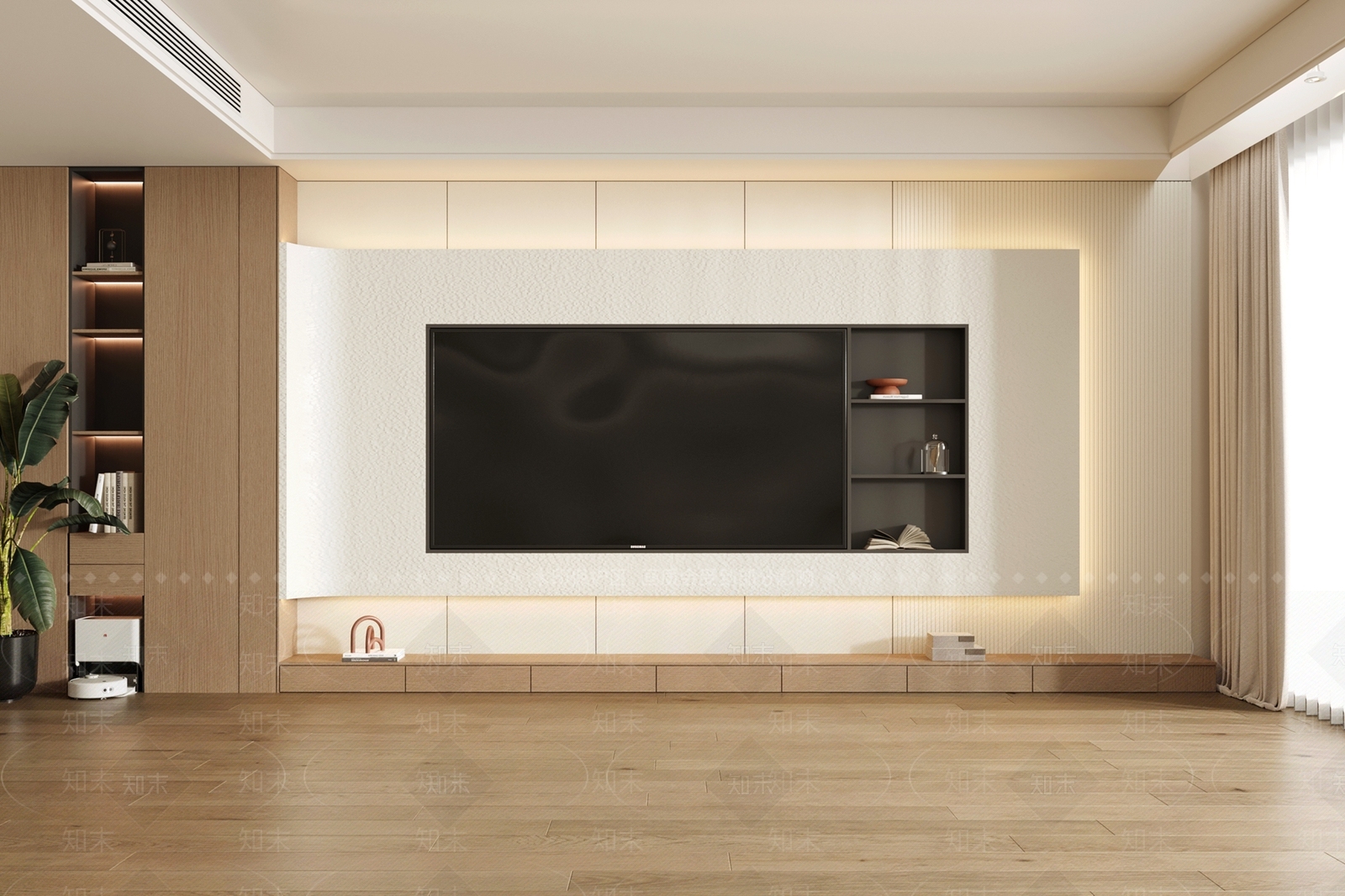 现代电视背景墙3D模型下载【ID:1201967521】