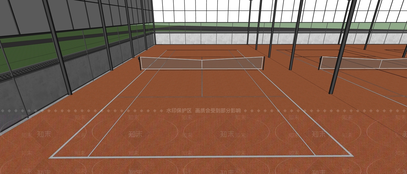 现代体育建筑SU模型下载【ID:1201968035】