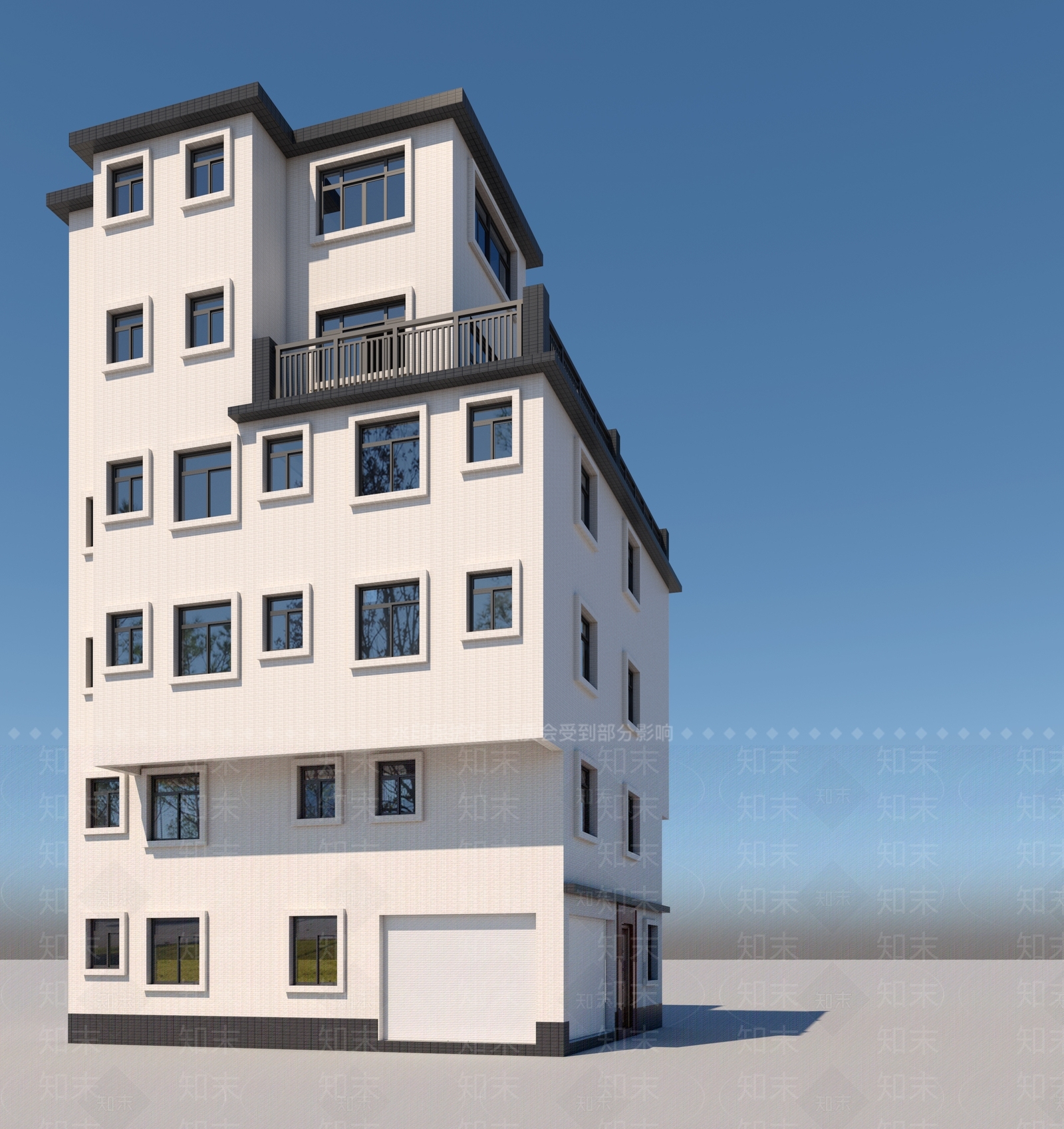 现代小高层住宅楼3D模型下载【ID:1201968043】