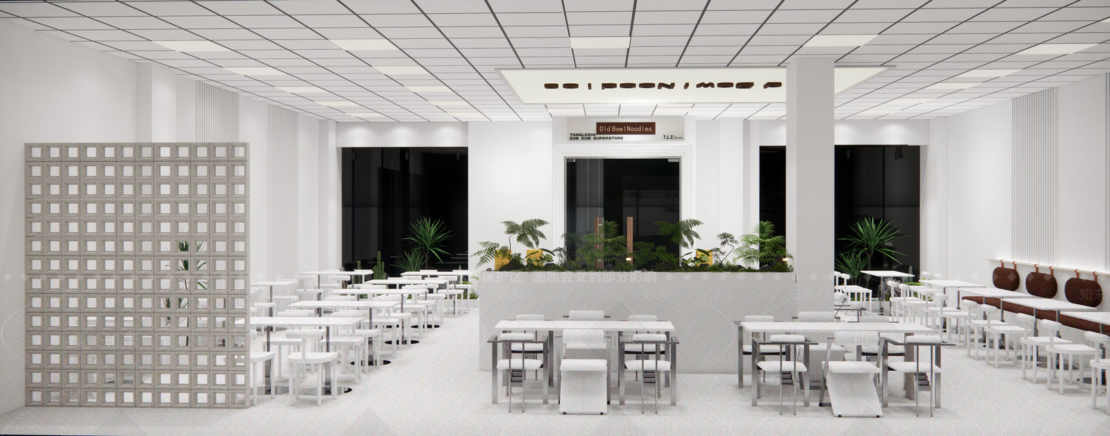 现代极简快餐店SU模型下载【ID:1201968316】