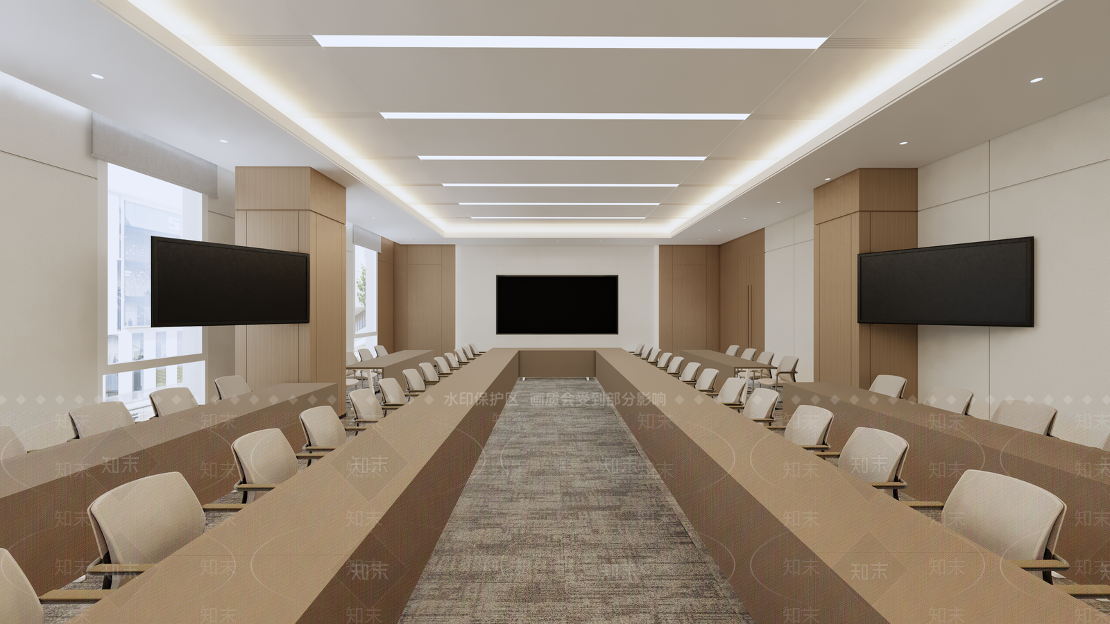 现代简约会议室SU模型下载【ID:1201968364】