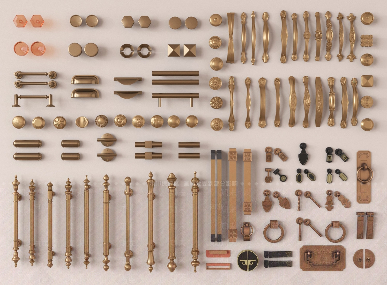 法式拉手SU模型下载【ID:1201968439】