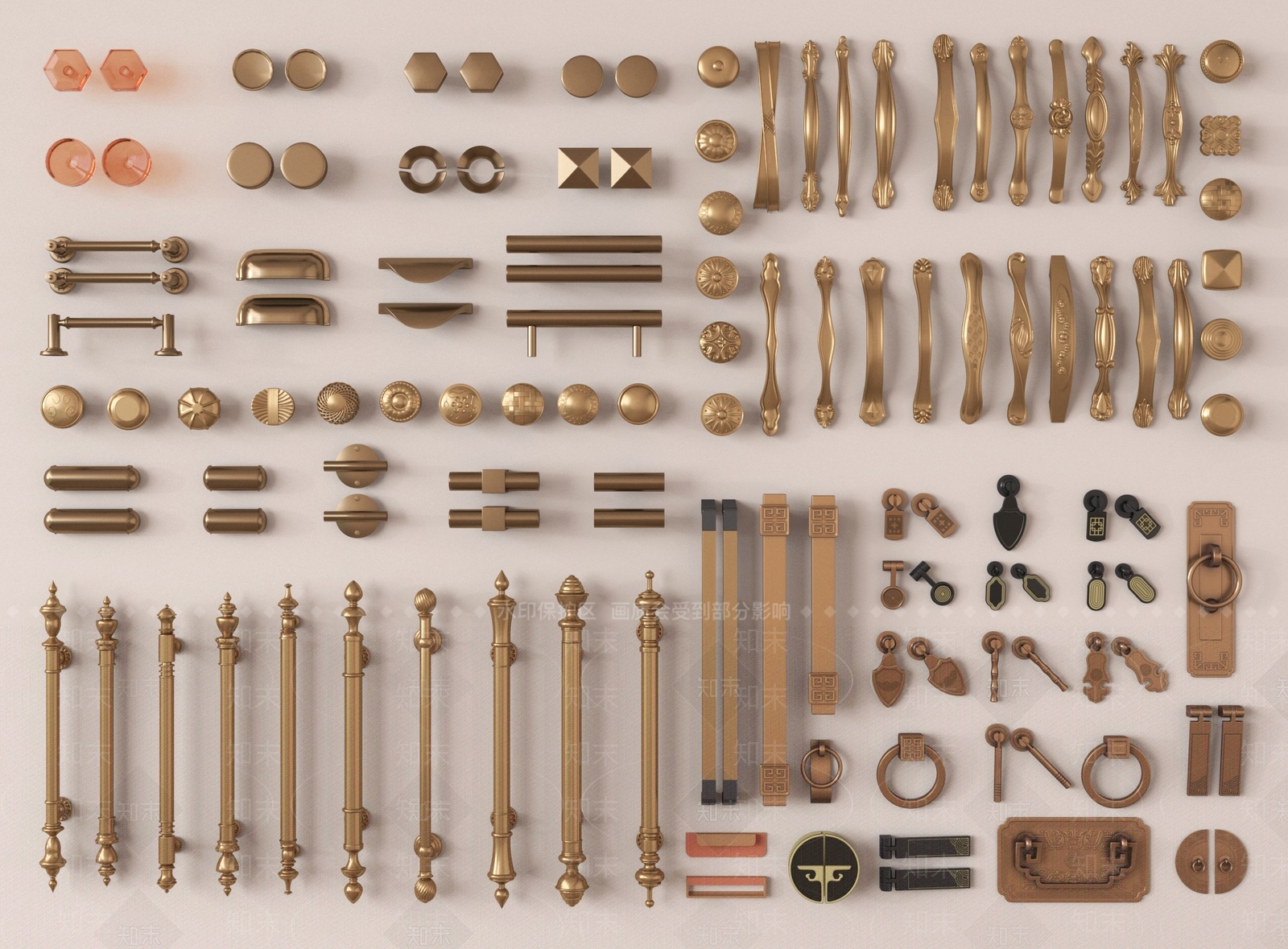 法式拉手3D模型下载【ID:1201968524】