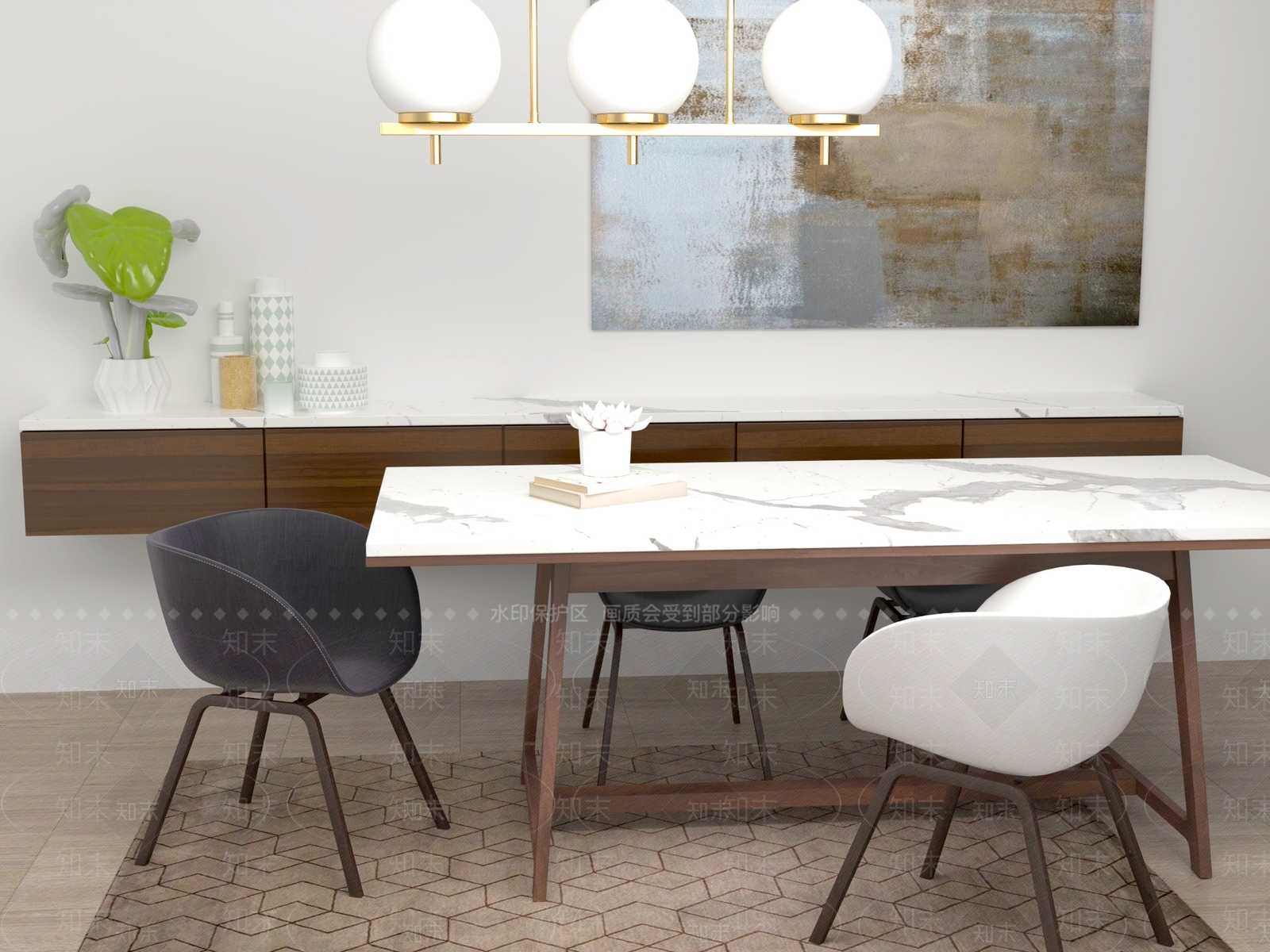 新中式中式茶桌椅3D模型下载【ID:1201968588】