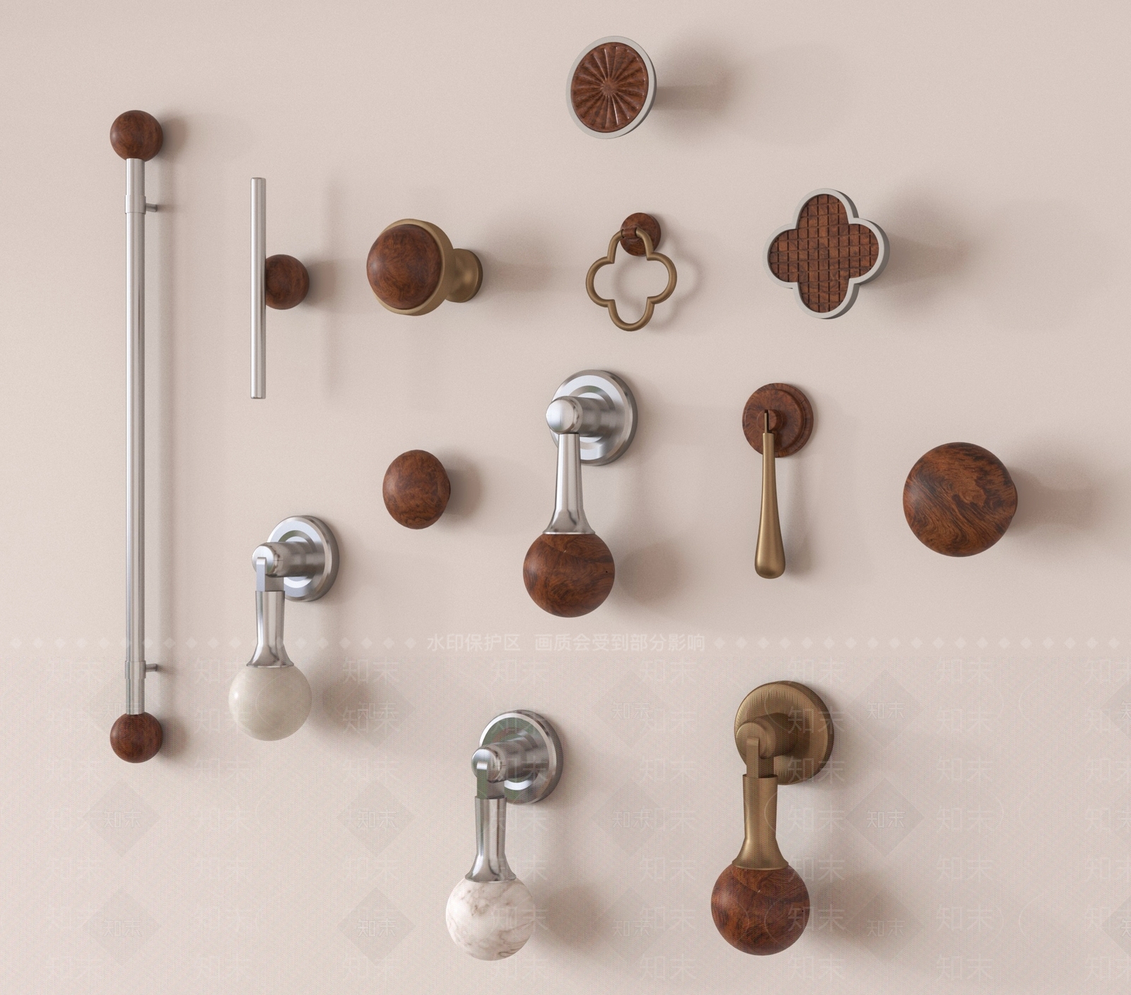 中古拉手3D模型下载【ID:1201968673】