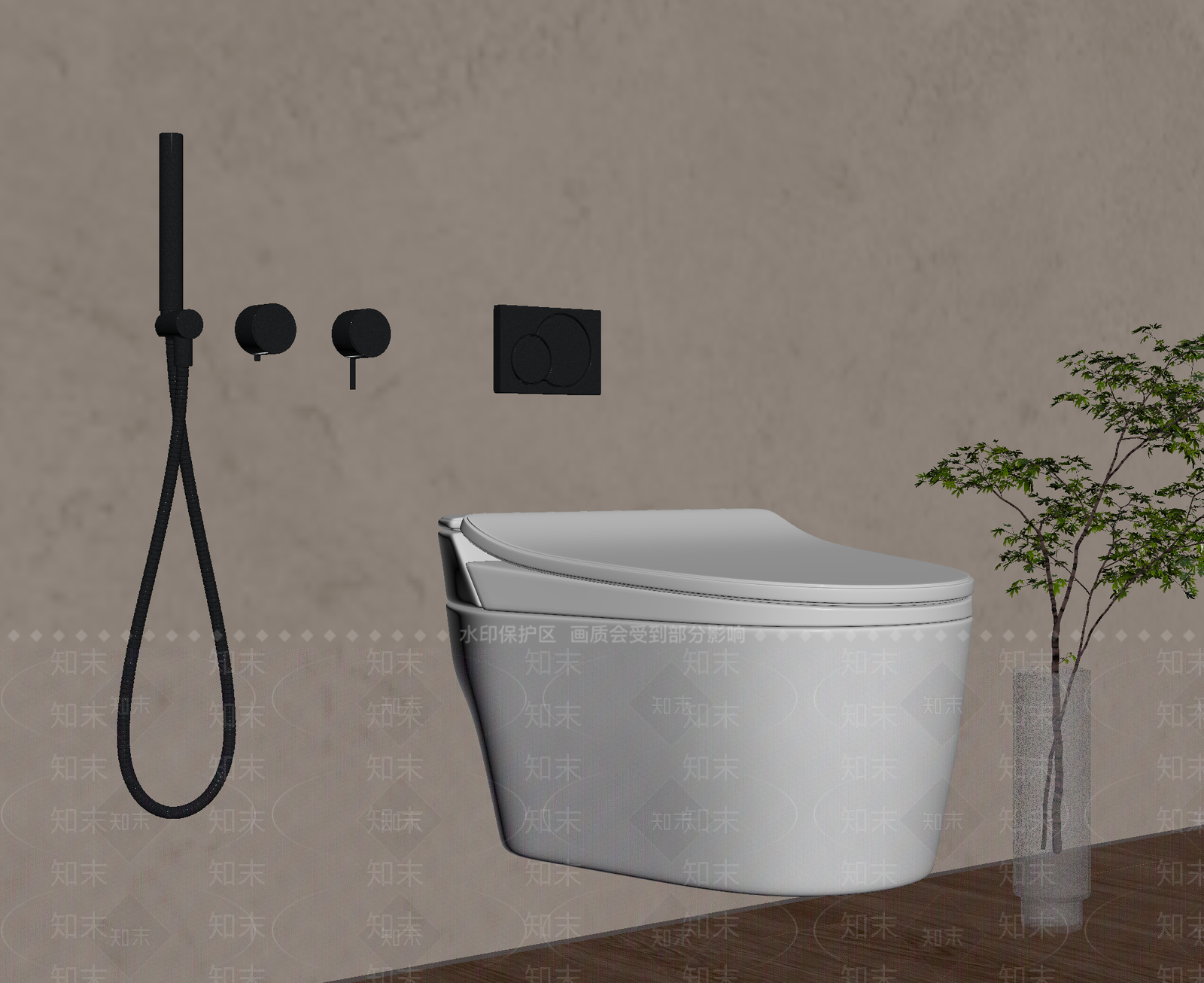 马桶SU模型下载【ID:1201968710】