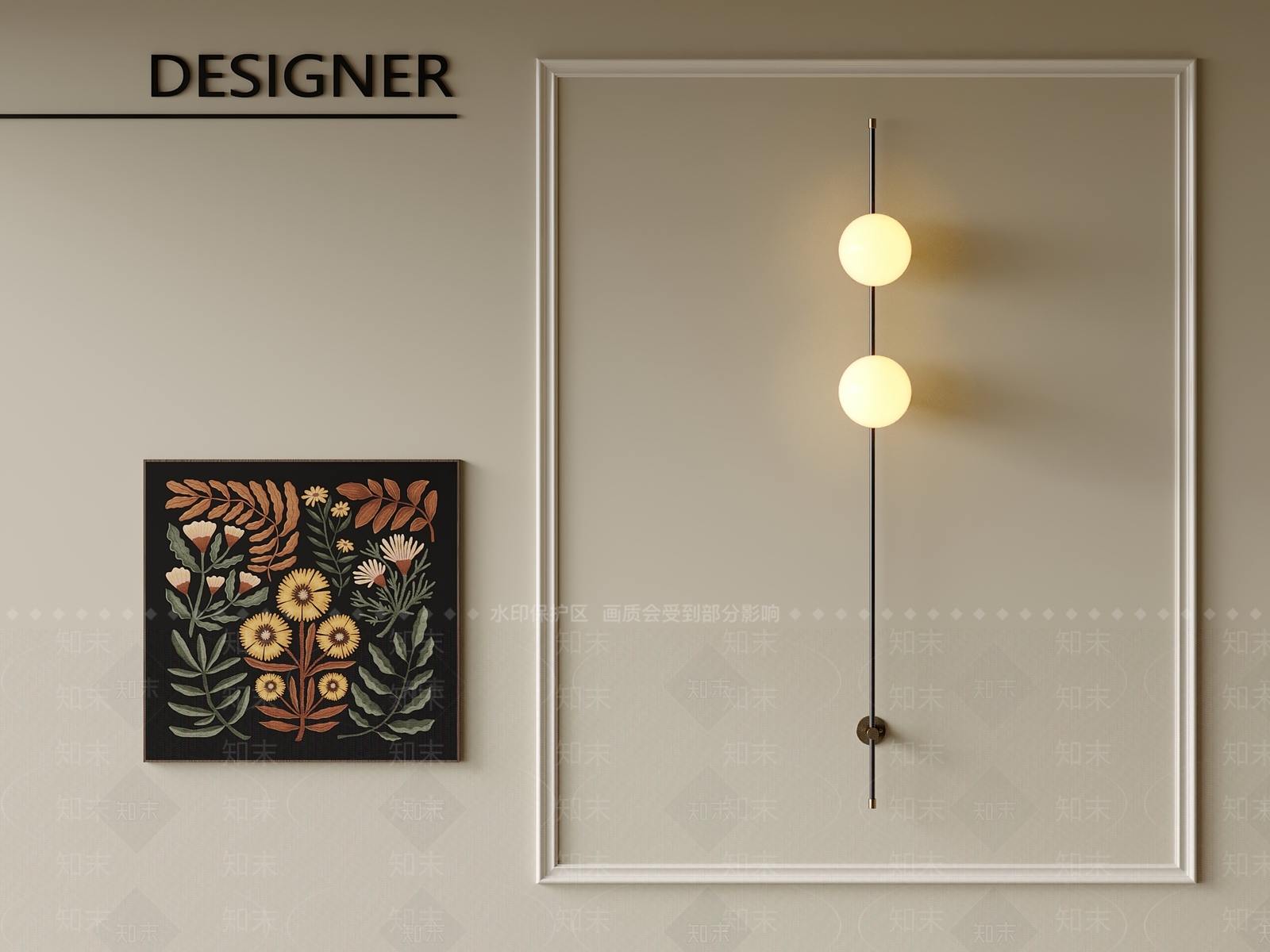 法式壁灯3D模型下载【ID:1201968824】