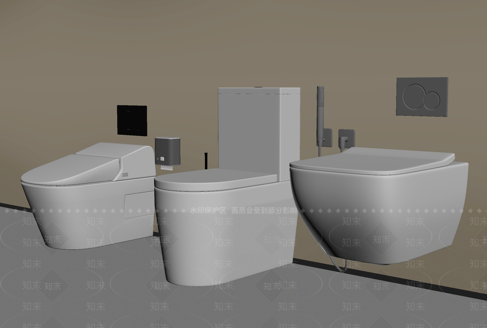 马桶SU模型下载【ID:1201968846】
