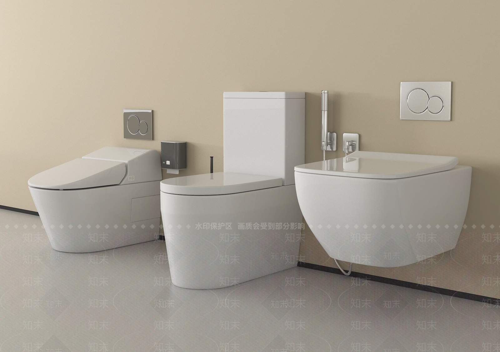 马桶3D模型下载【ID:1201968940】