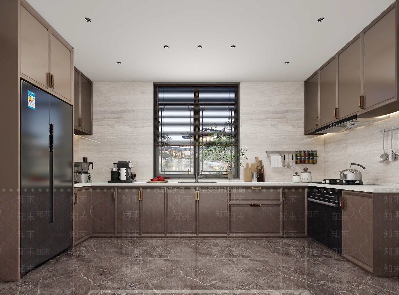 现代封闭式厨房3D模型下载【ID:1201969271】