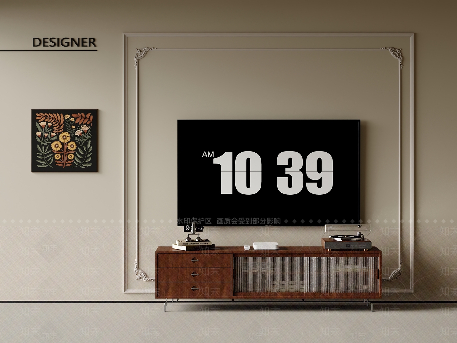 现代法式电视柜3D模型下载【ID:1201969169】
