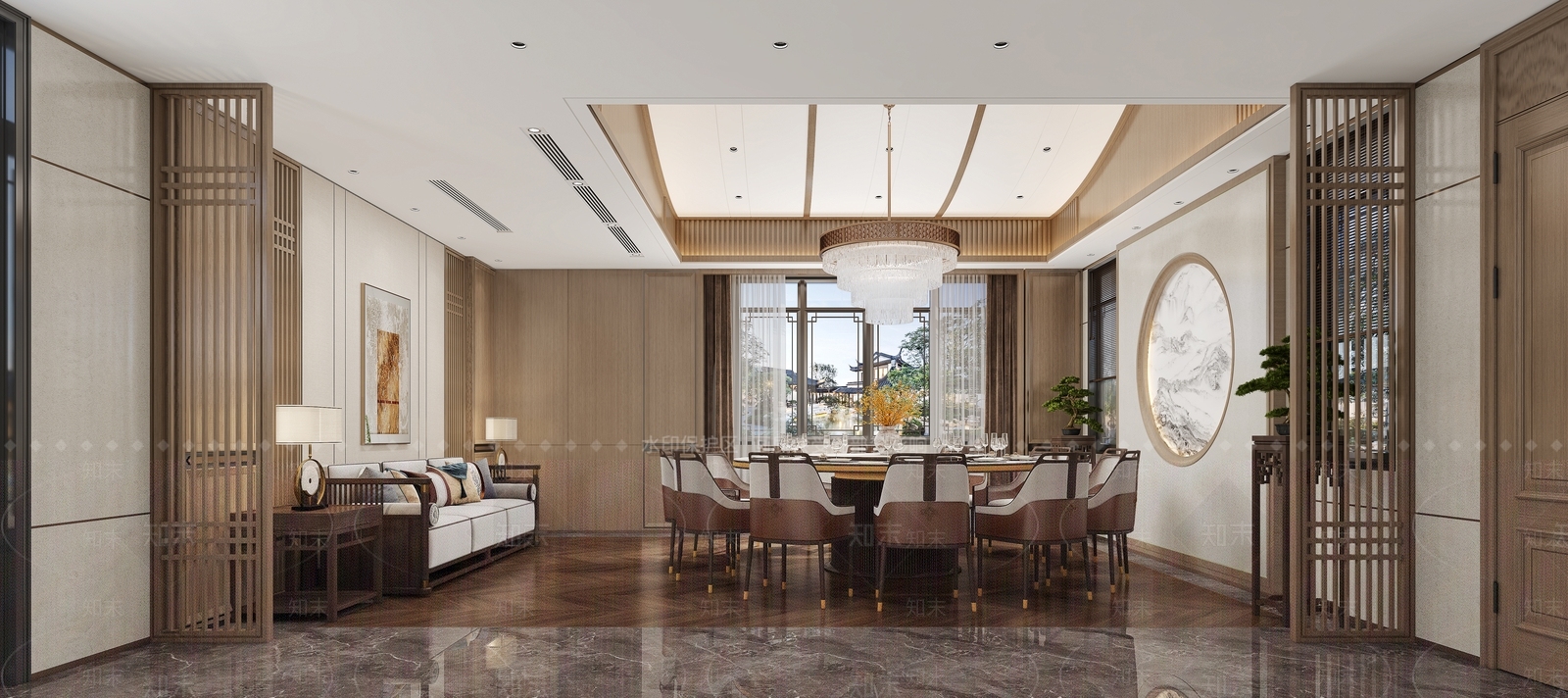 新中式其他餐饮空间3D模型下载【ID:1201969596】