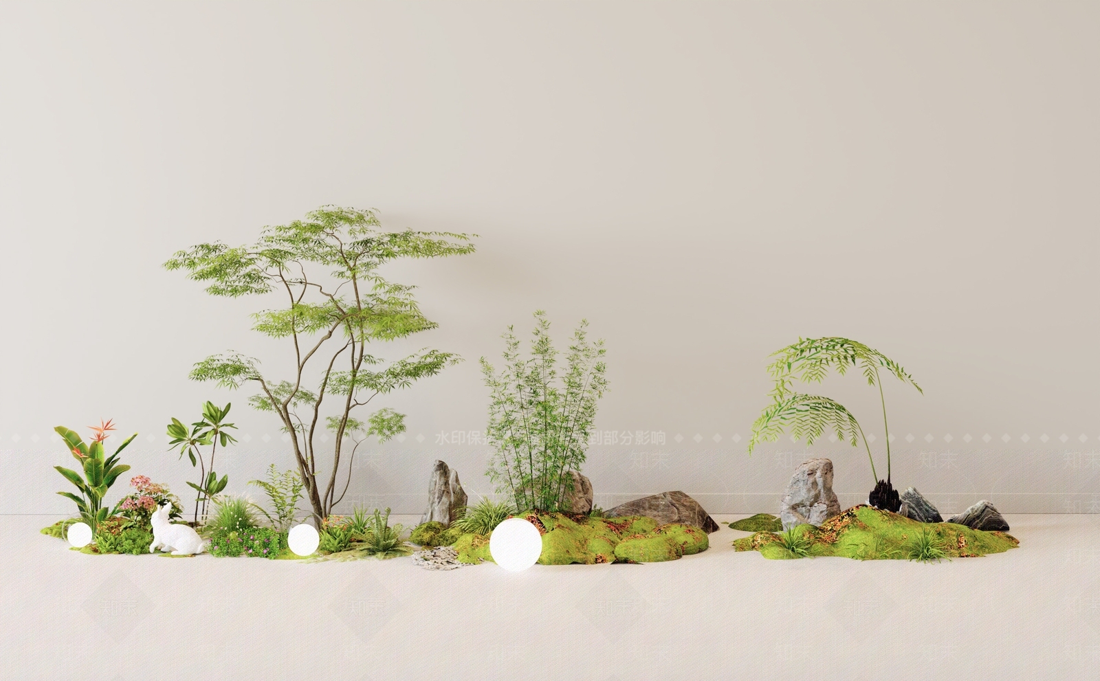 植物组合SU模型草图