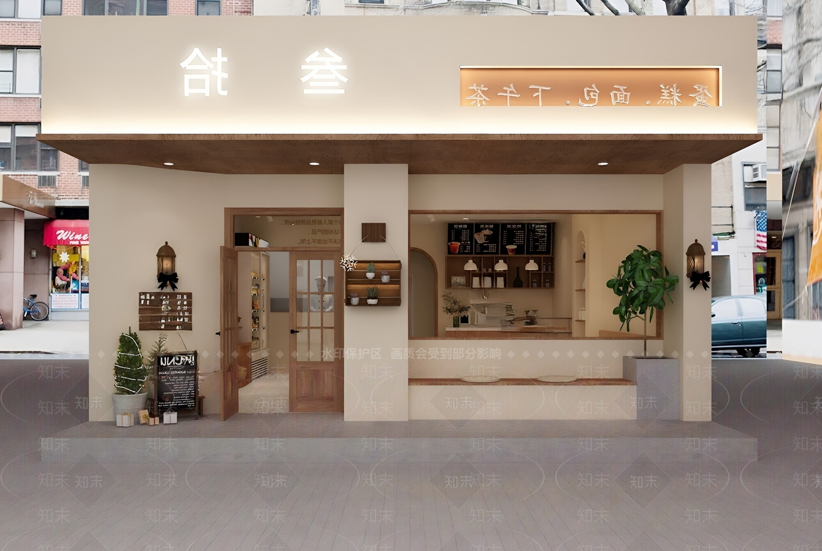 现代甜品面包店SU模型下载【ID:1201970724】