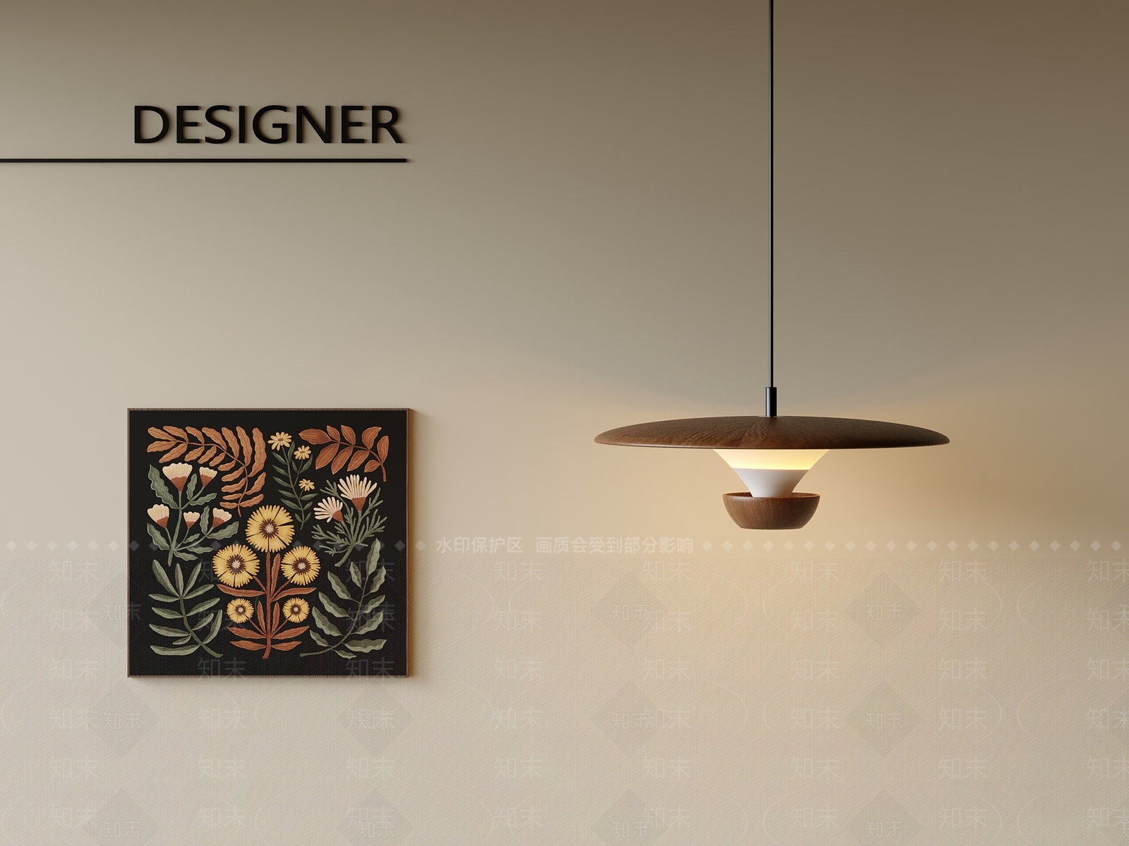 现代复古吊灯3D模型下载【ID:1201970986】