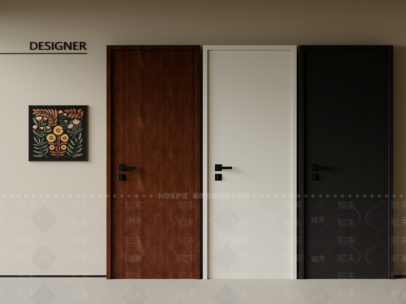 现代单开门3D模型下载【ID:1201971036】