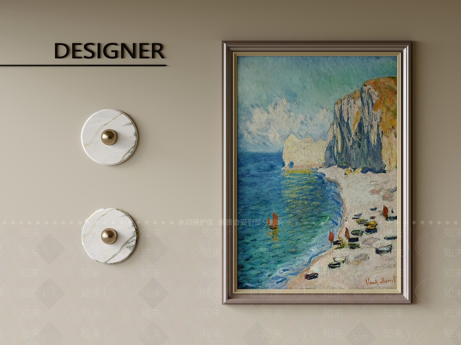 美式中古挂画3D模型下载【ID:1201971698】