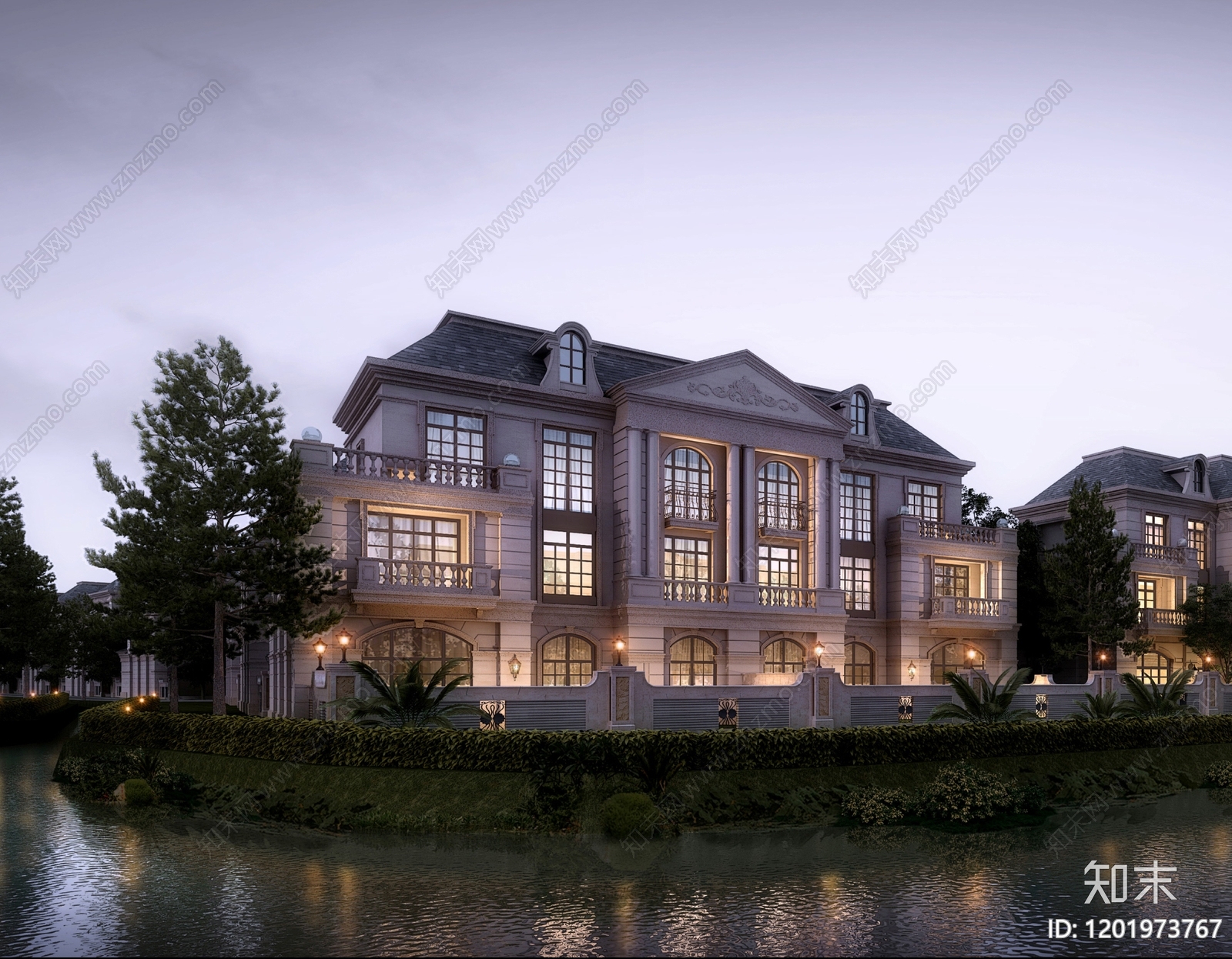 法式欧式别墅建筑施工图下载【ID:1201973767】