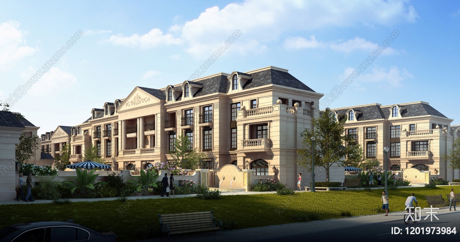 法式欧式别墅建筑施工图下载【ID:1201973984】