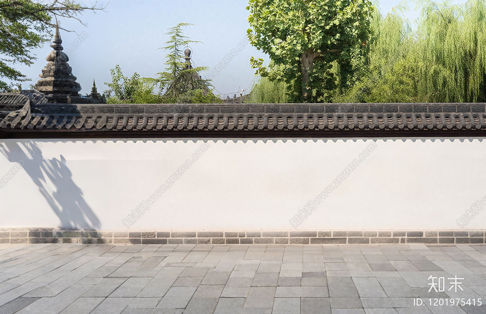 中式新中式景墙施工图下载【ID:1201975415】